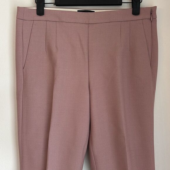 J. Crew cropped Dusty Pink Mauve Trousers work dressy women pants 6 wool blend - Picture 5 of 15
